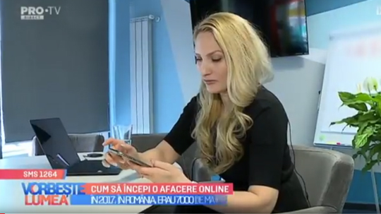 Cum sa incepi o afacere online cu Doina Vilceanu la emisiunea Vorbeste Lumea de la ProTV